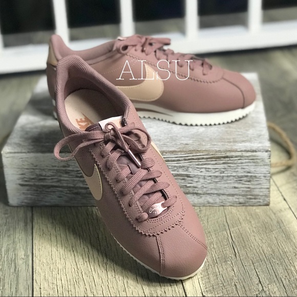 nike cortez leather smokey mauve